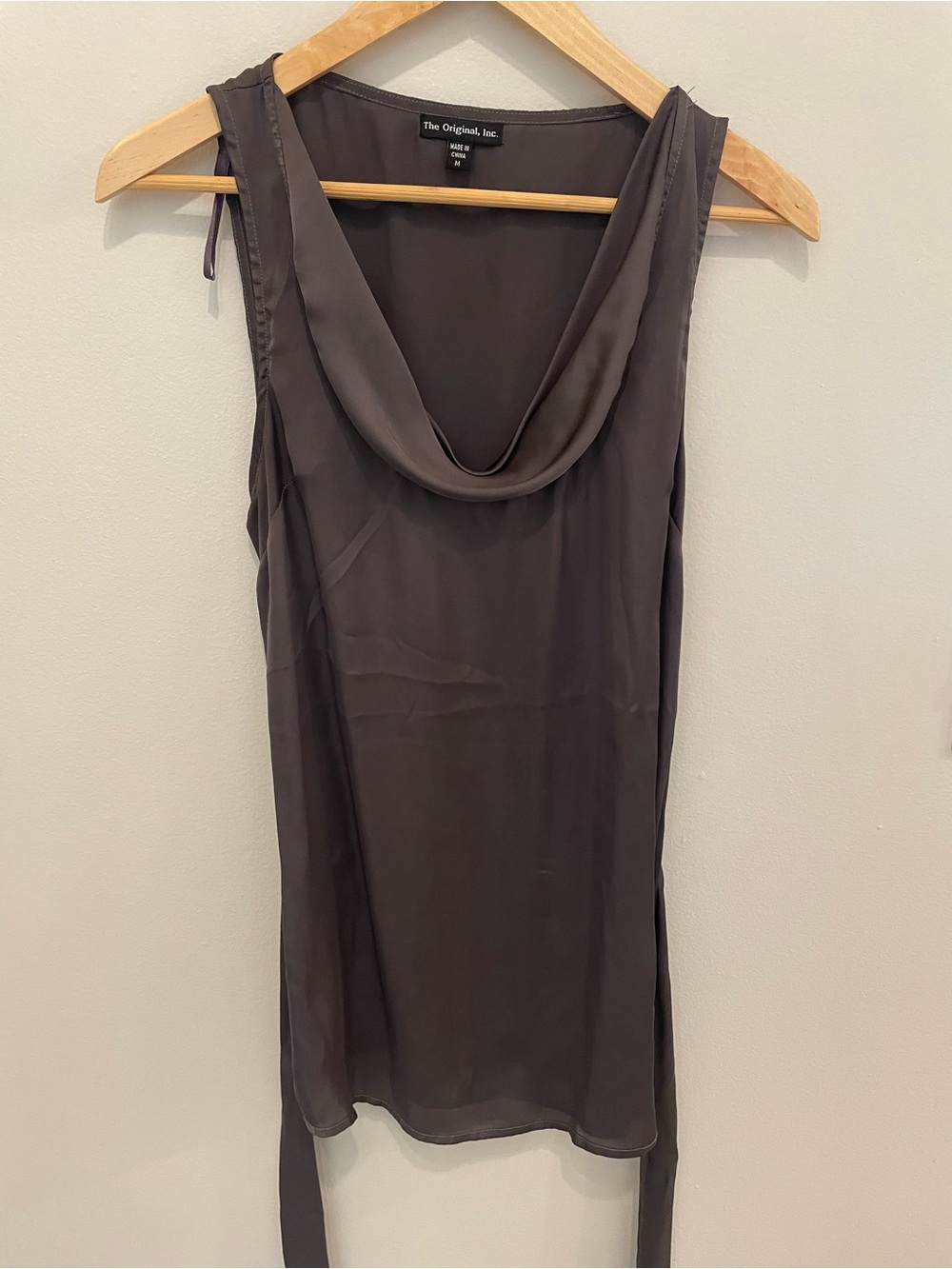 The Original, Inc. Sleeveless Cowl Neck Tunic Top - Charcoal